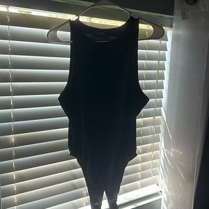 black high neck bodysuit